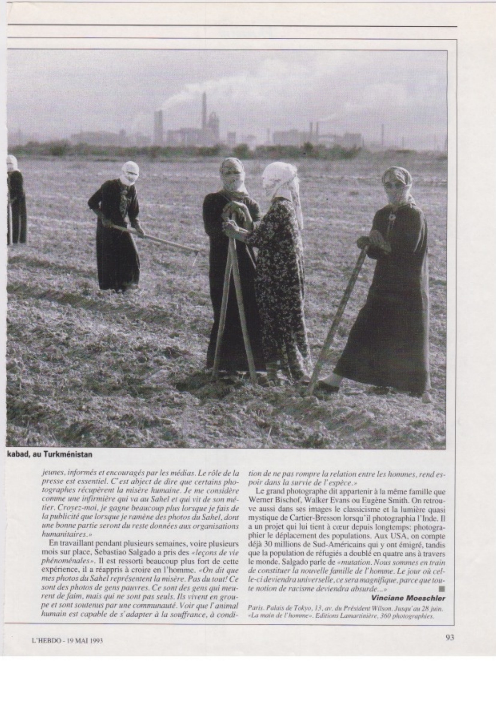 L'Hebdo, entretien avec Sebastião Salgado, page 4
