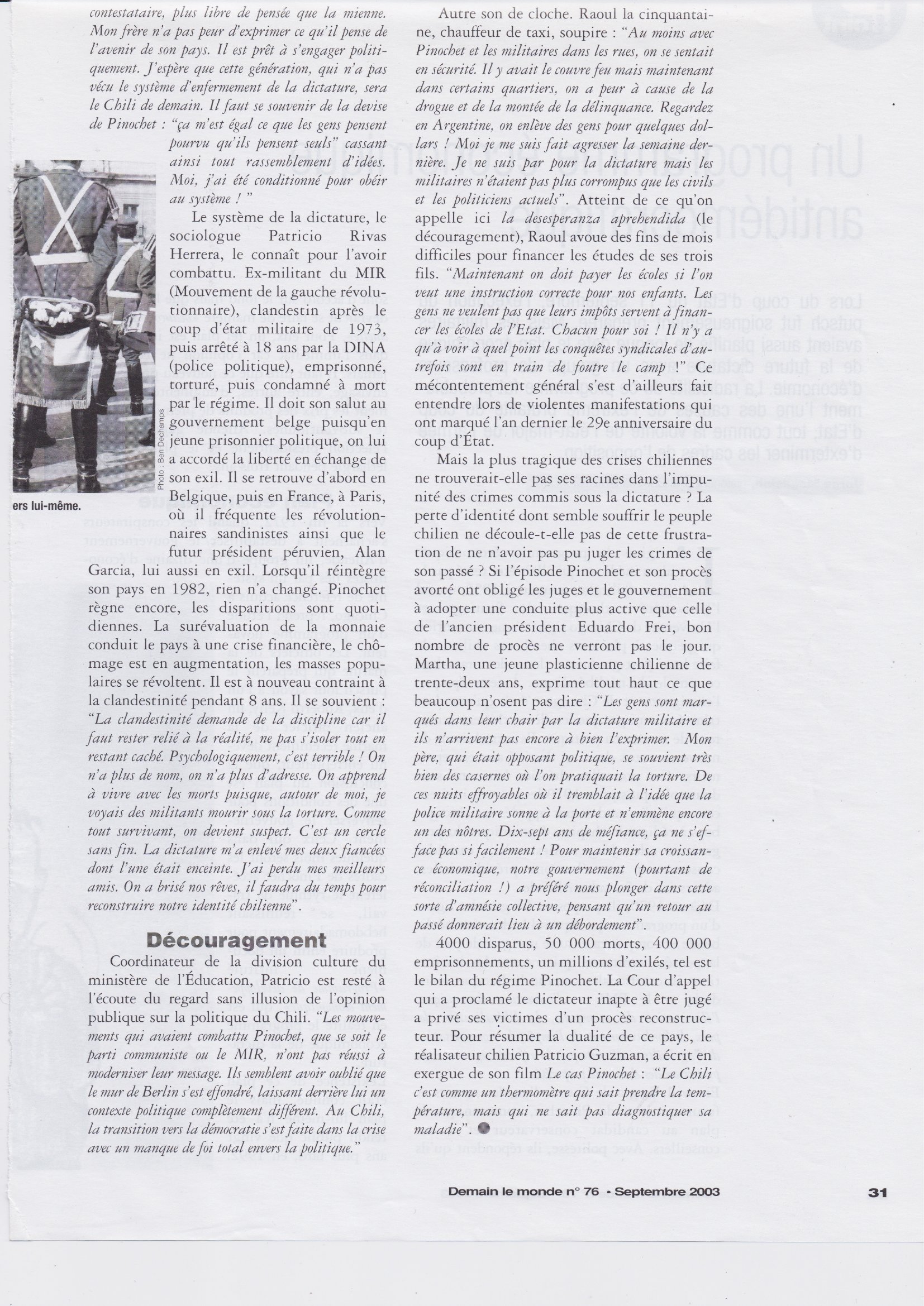 Chili, trente ans après Allende, page 2