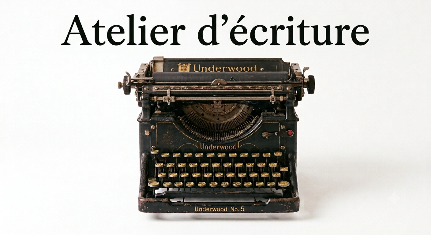 Machine à écrire Underwood No. 5, atelier d'écriture